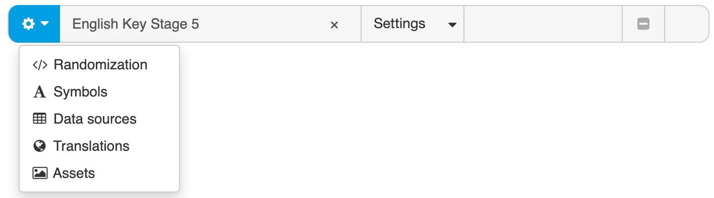 Enabling the Assets tab in the menu bar Enabling the Assets tab in the menu bar